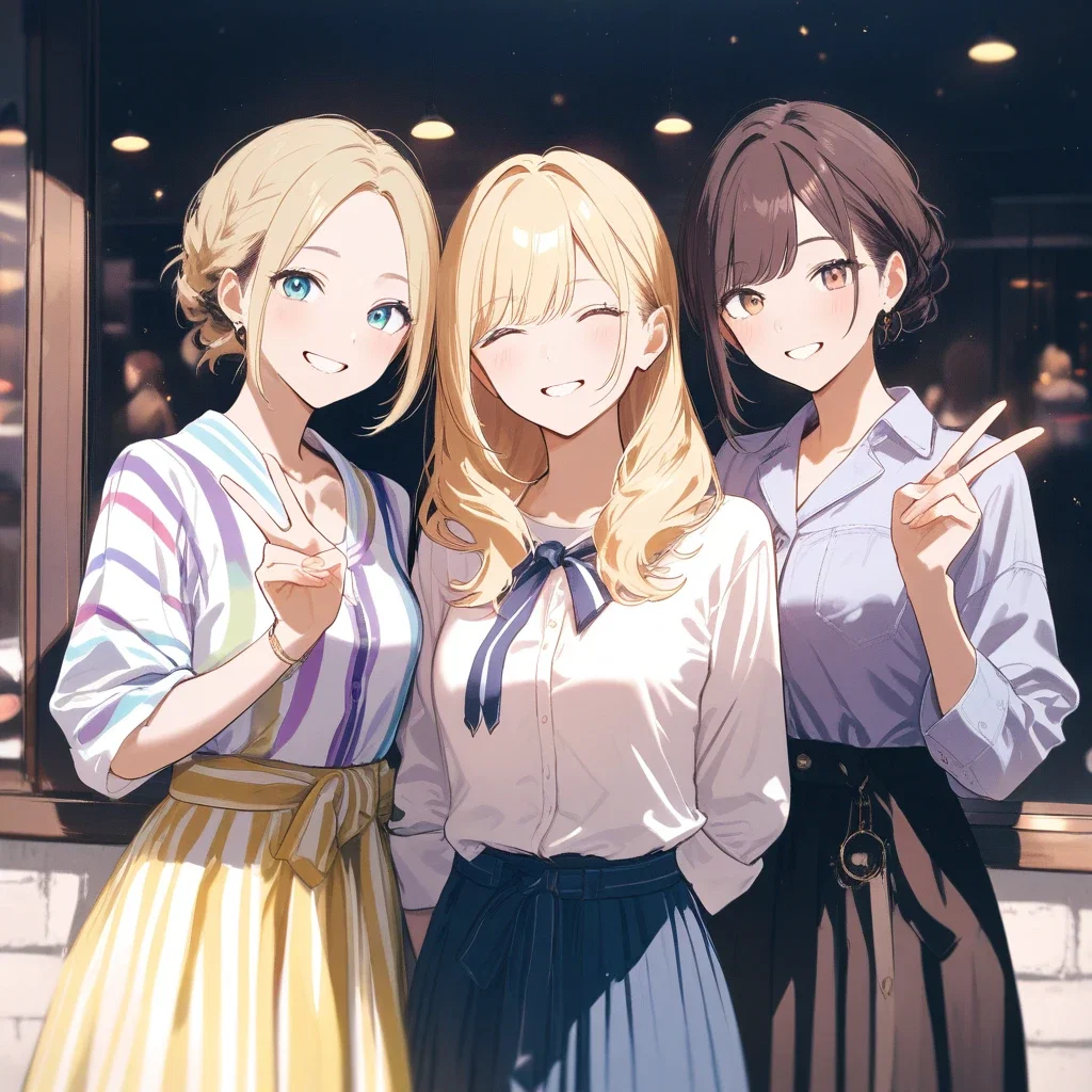 female store employees girly clothes calm atmosphere