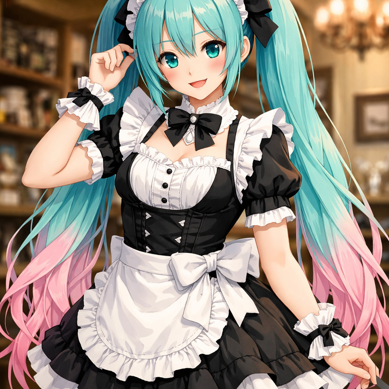 メイド服着てる初音ミク
