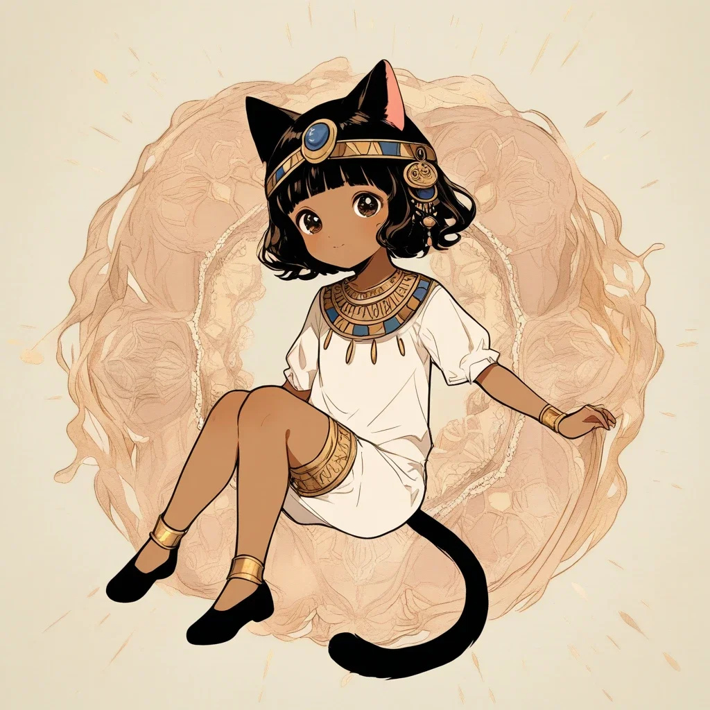 bastet cat goddess child style