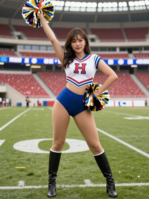 japanese cheerleader sailor moon outfit football stadium