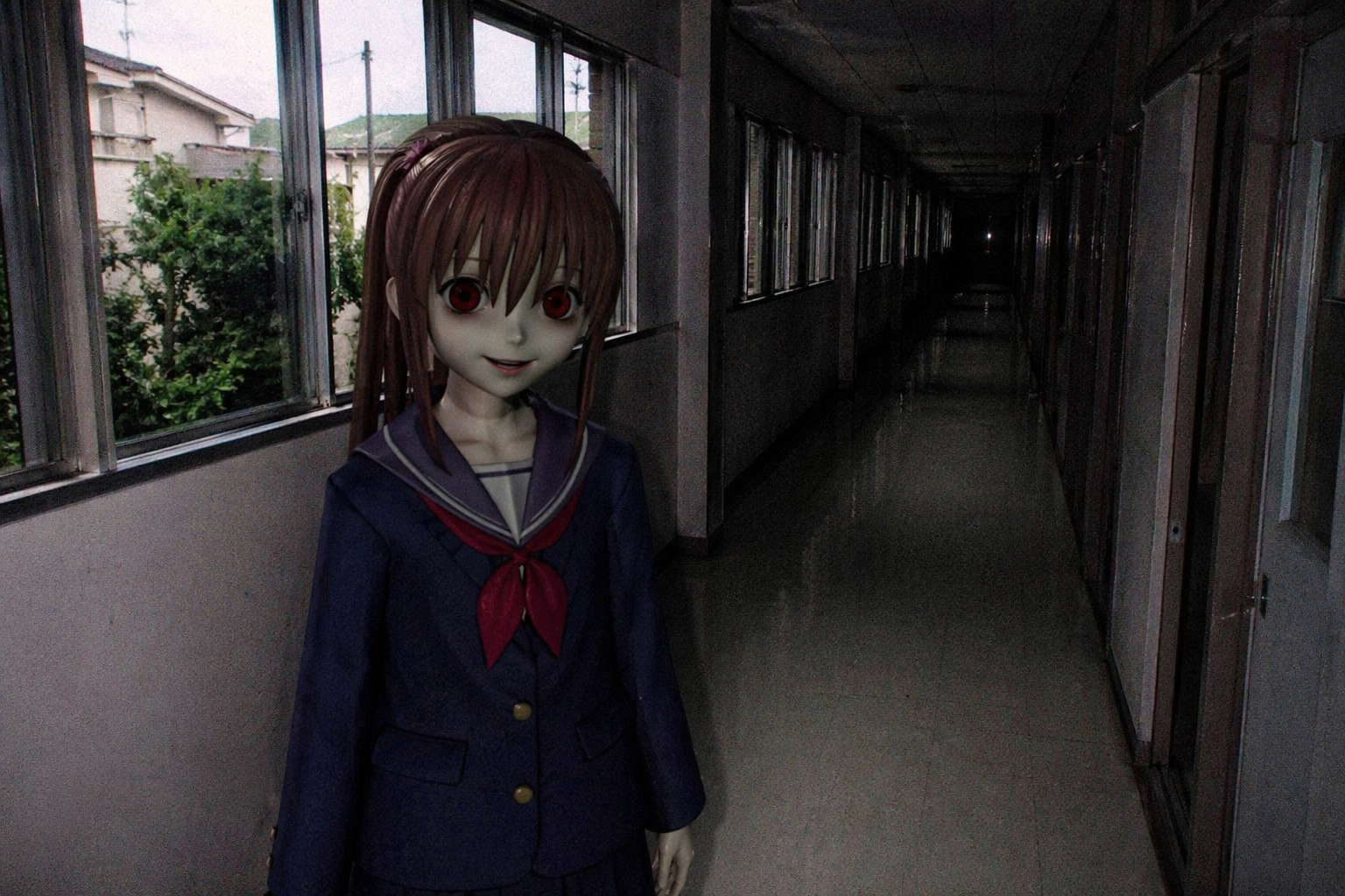 cute horror anime schoolgirl cursed photo