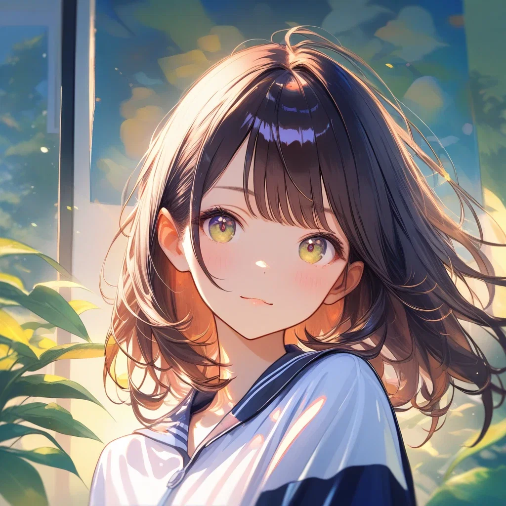 oil painting cute girl