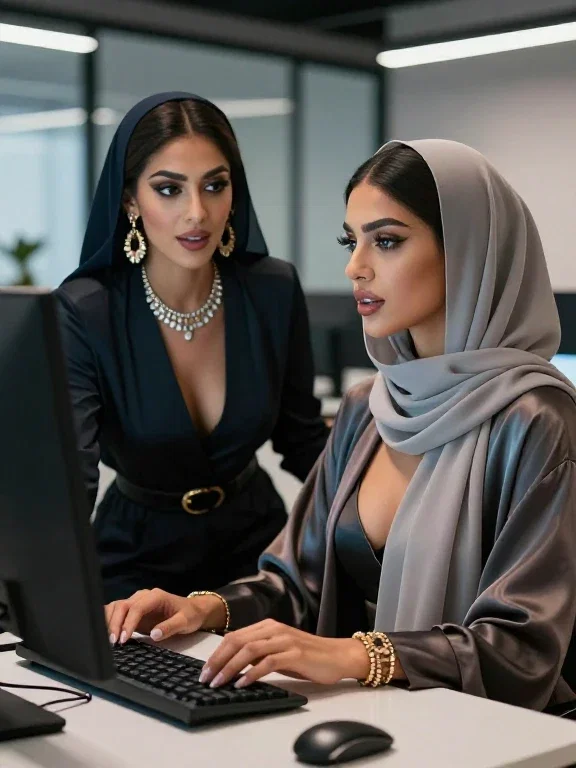 modern office dubai employees stylish outfits