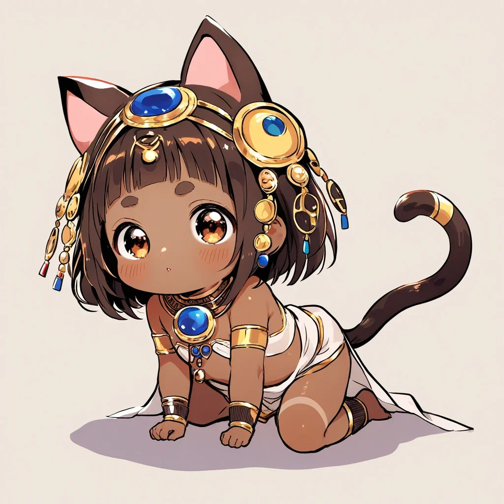 bastet toddler goddess regression realistic