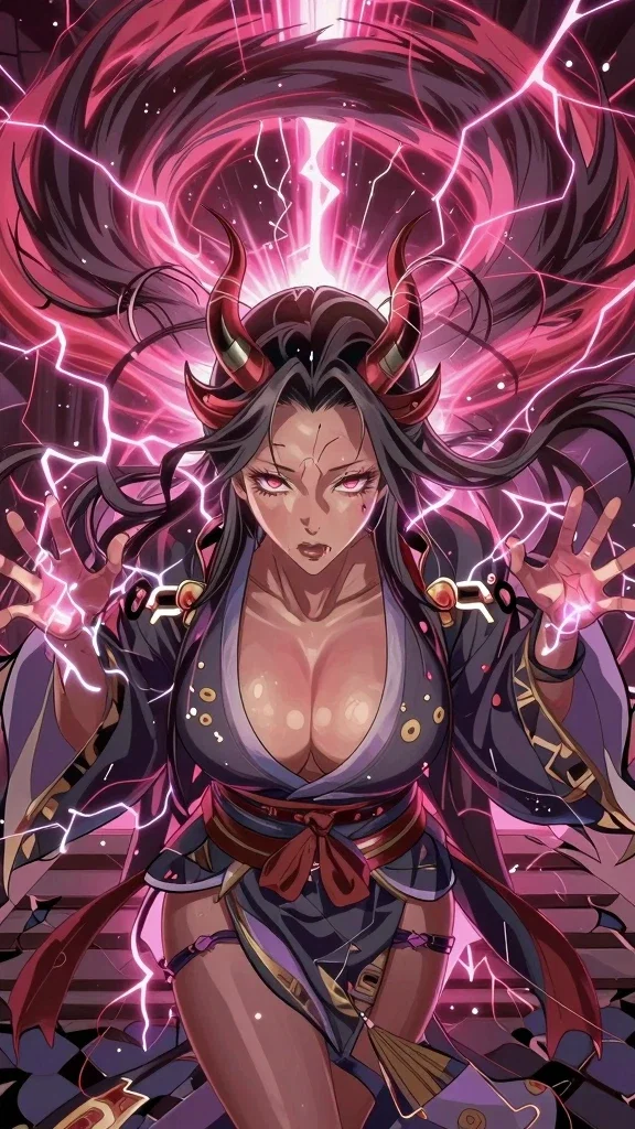 dark fantasy mature woman lightning control