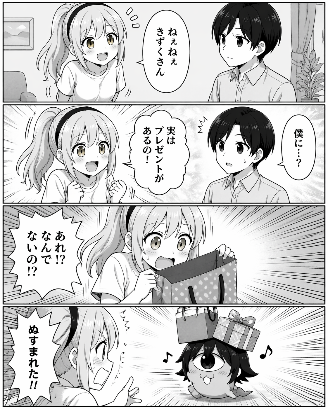 akari gives gift to kizuku but yuma cha steals it