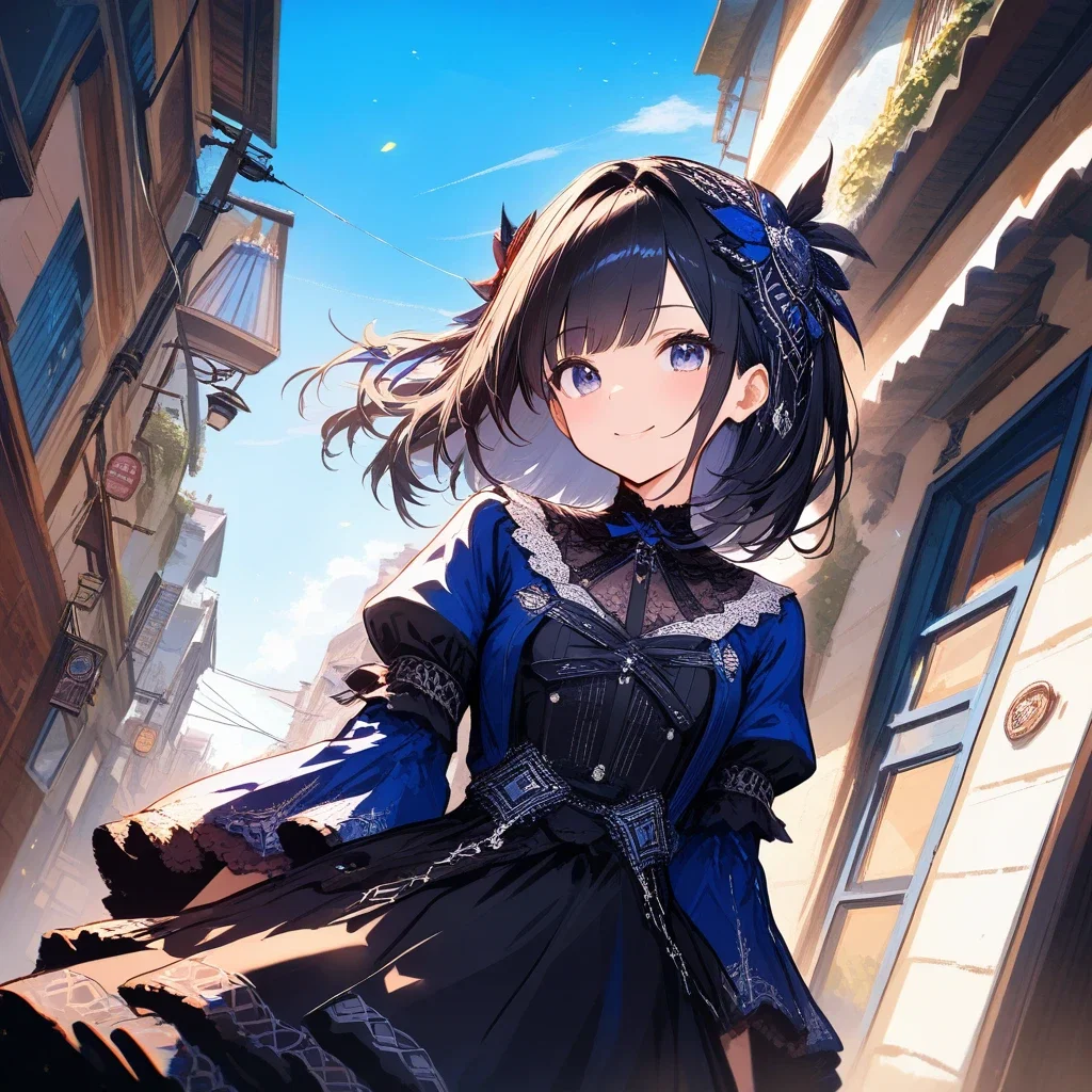 gothic lolita girl european street