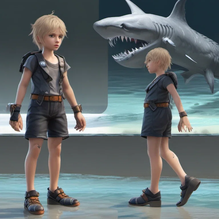 half human shark boy epic hero