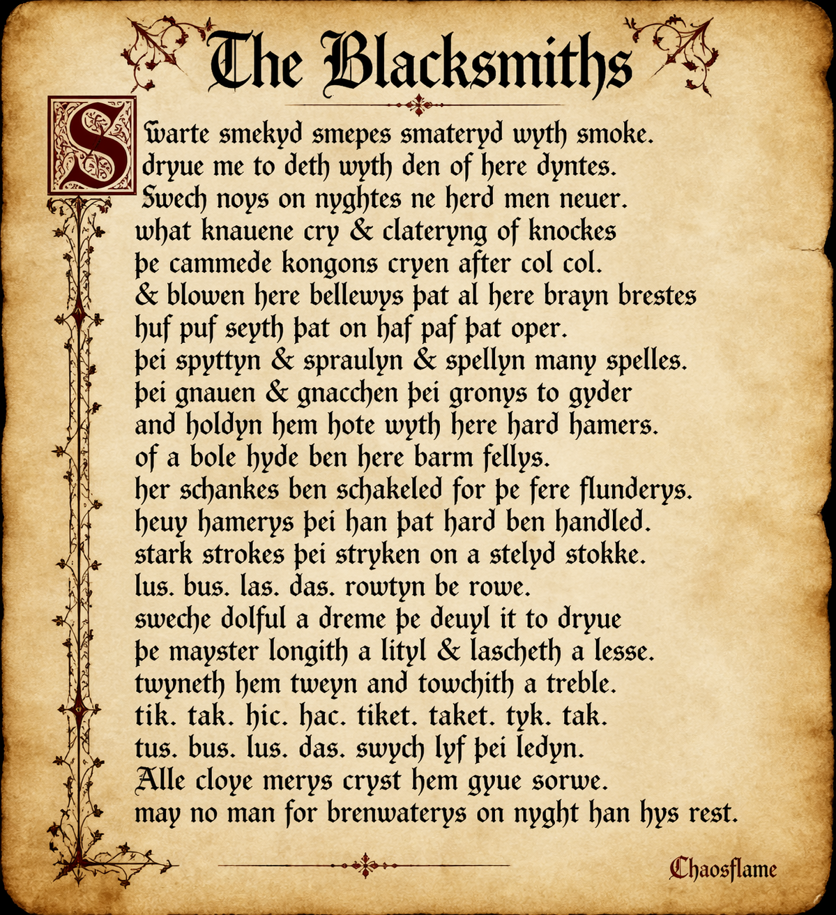 🔨þei spyttyn & spraulyn & spellyn many Spelles.🧙🏽