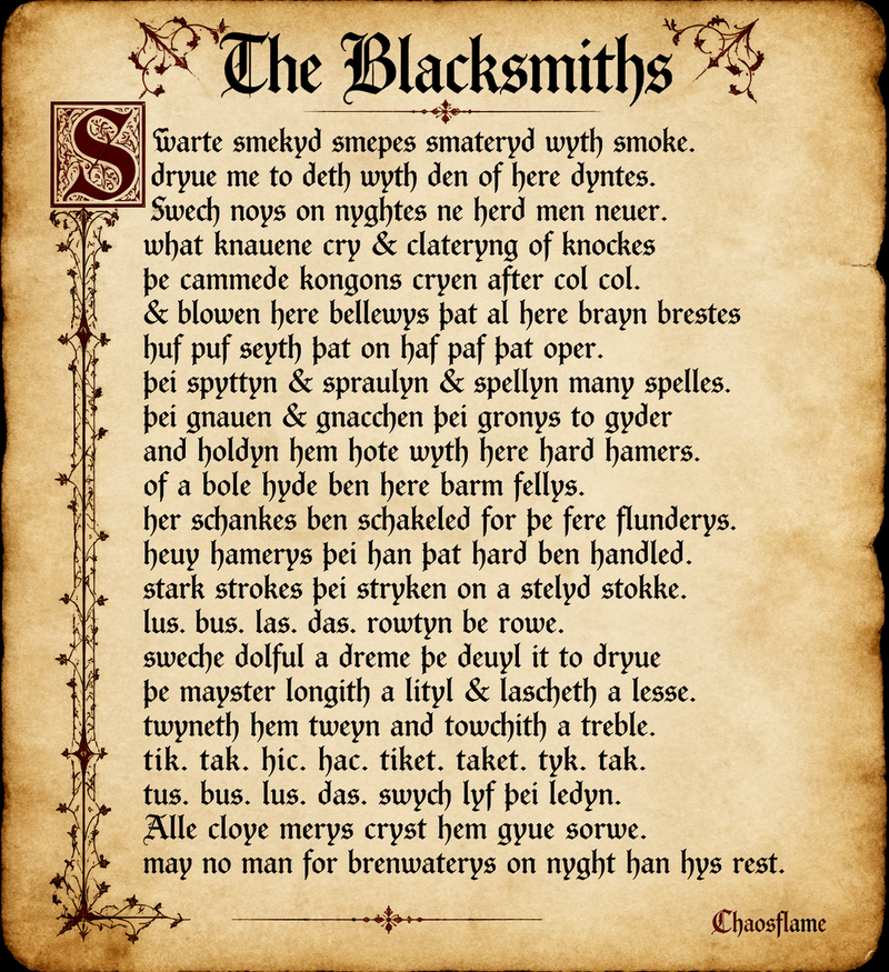 🔨þei spyttyn & spraulyn & spellyn many Spelles.🧙🏽