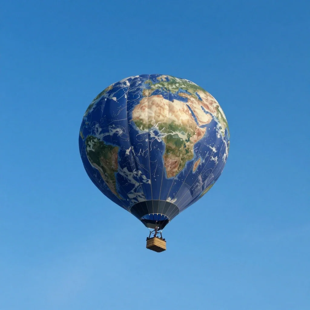hot air balloon earth