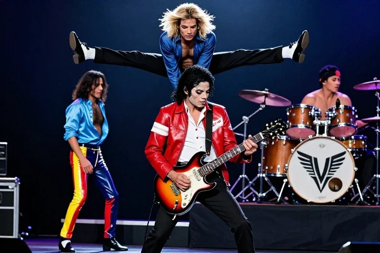 michael jackson with van halen concert