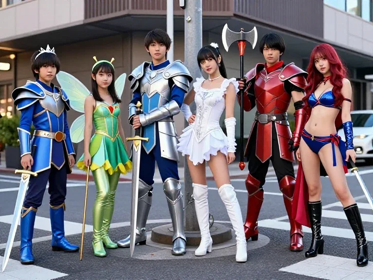 japanese students halloween costumes street