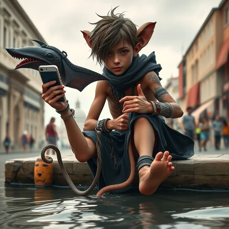 fantasy adventurer rat shark boy
