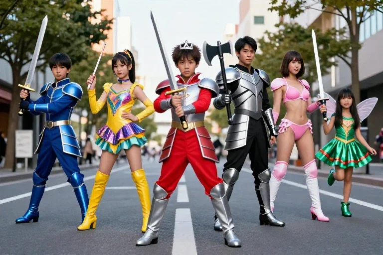 halloween cosplay group photo