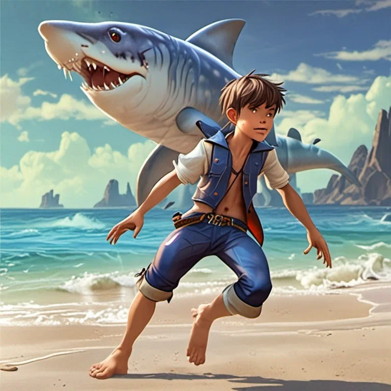 half human shark boy epic hero