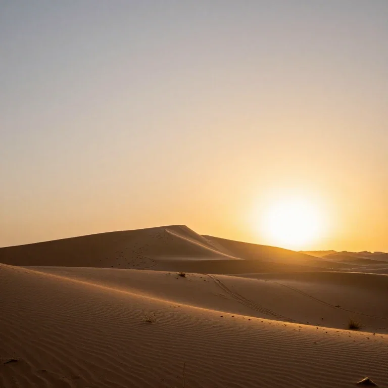 desert hill at sunset