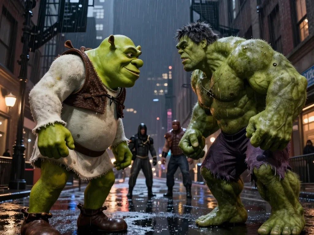 shrek and hulk face off gotham