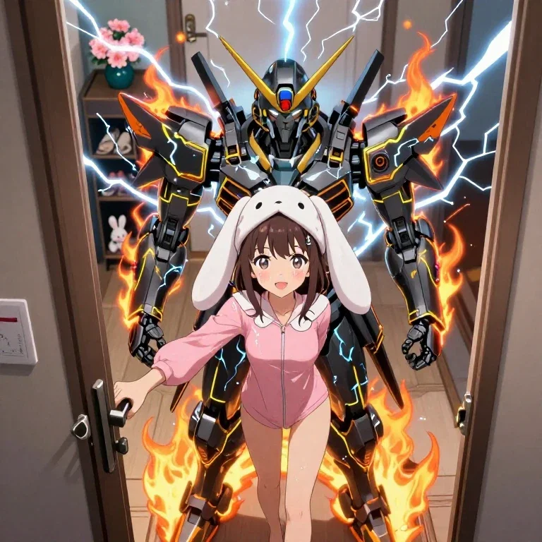 samurai robot flames future sharp