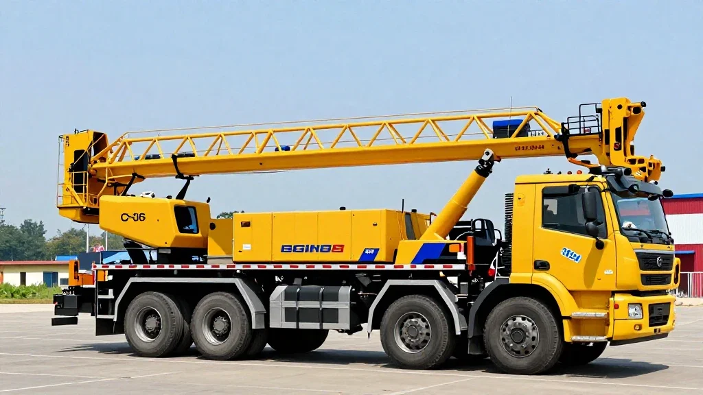 yellow large truck crane