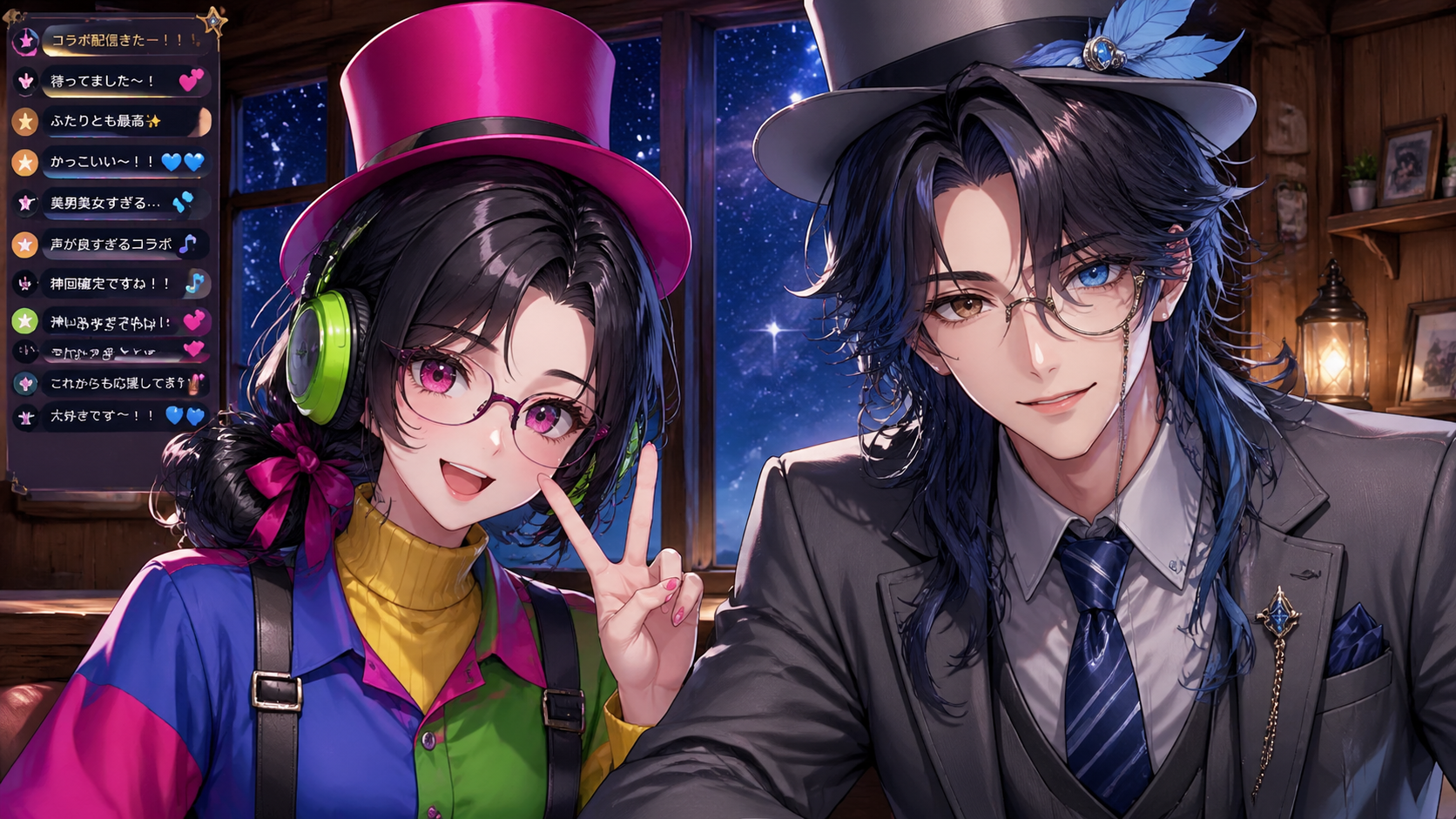 anime style vtuber characters collaboration