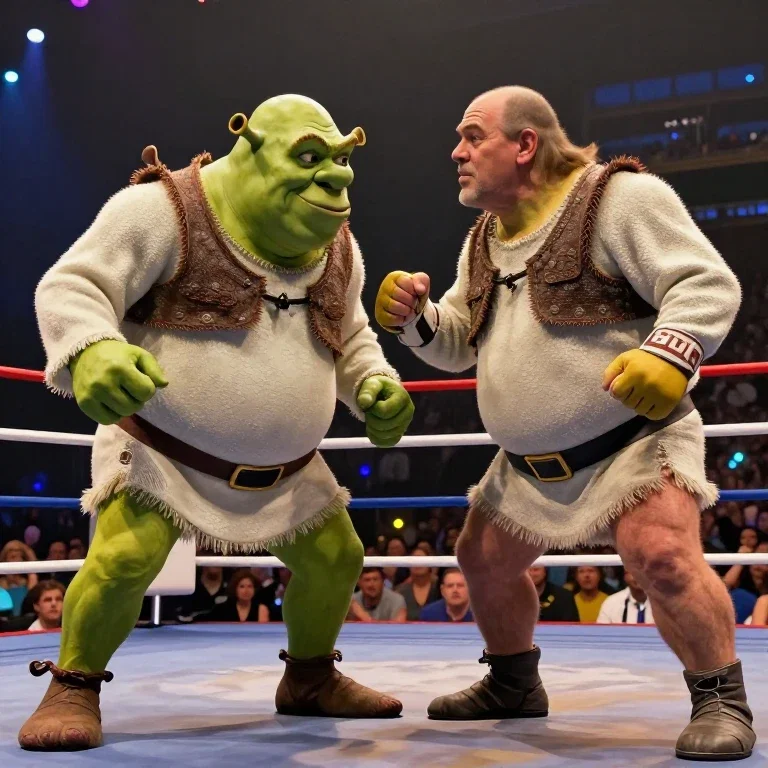 shrek fights rocky balboa