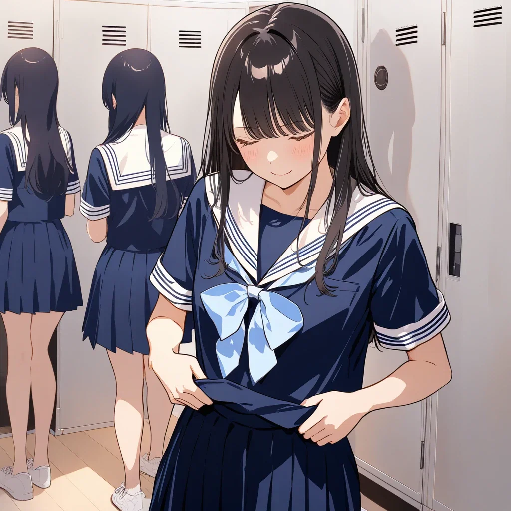 mako undressing in school locker room