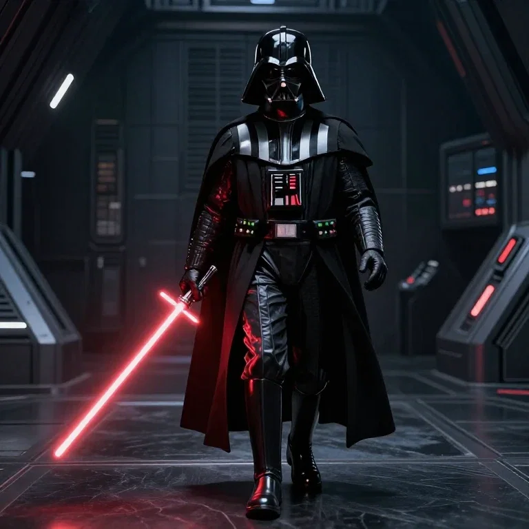 darth vader walks through death star