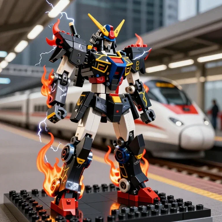 samurai robot flames future design
