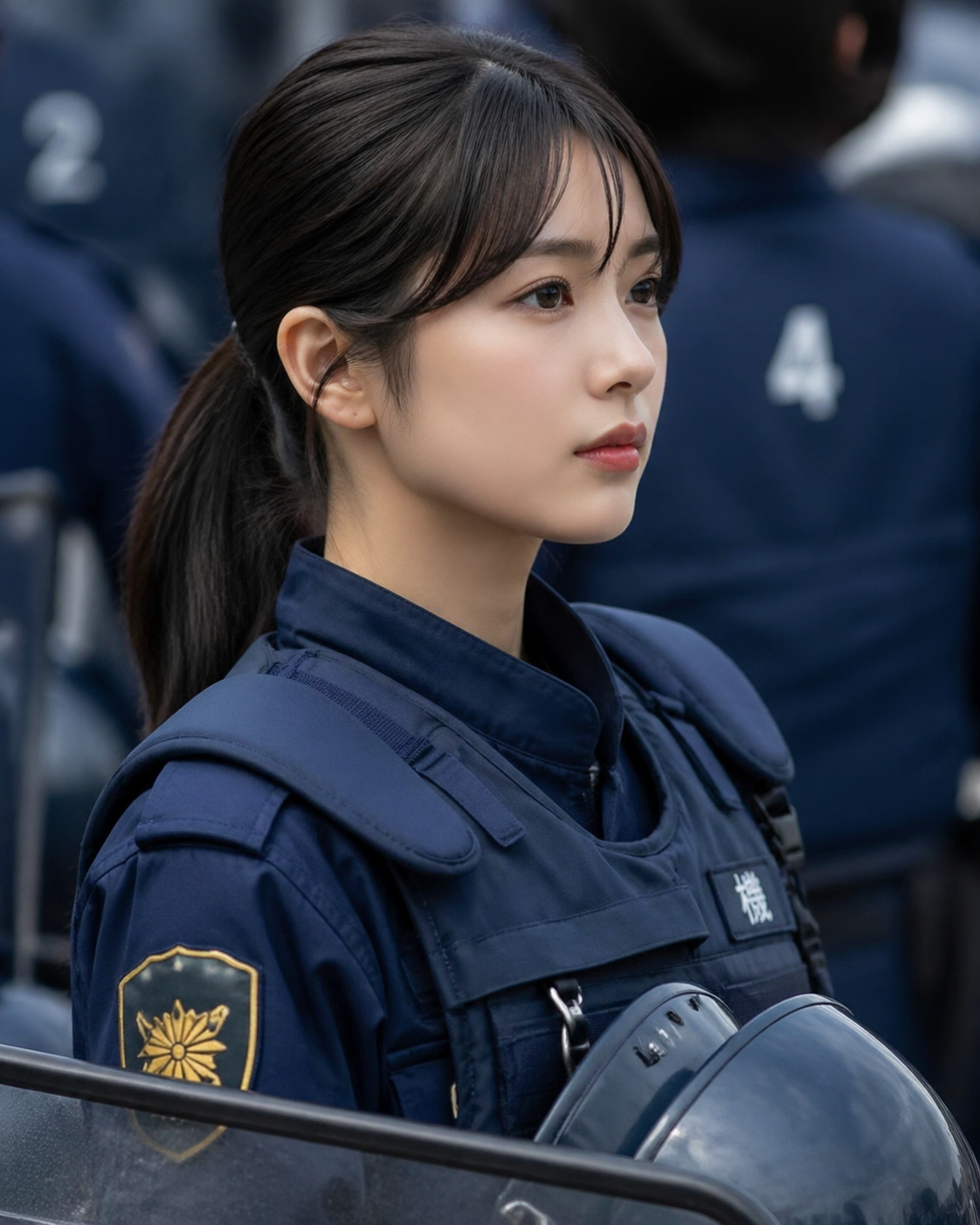 japanese riot police black pony