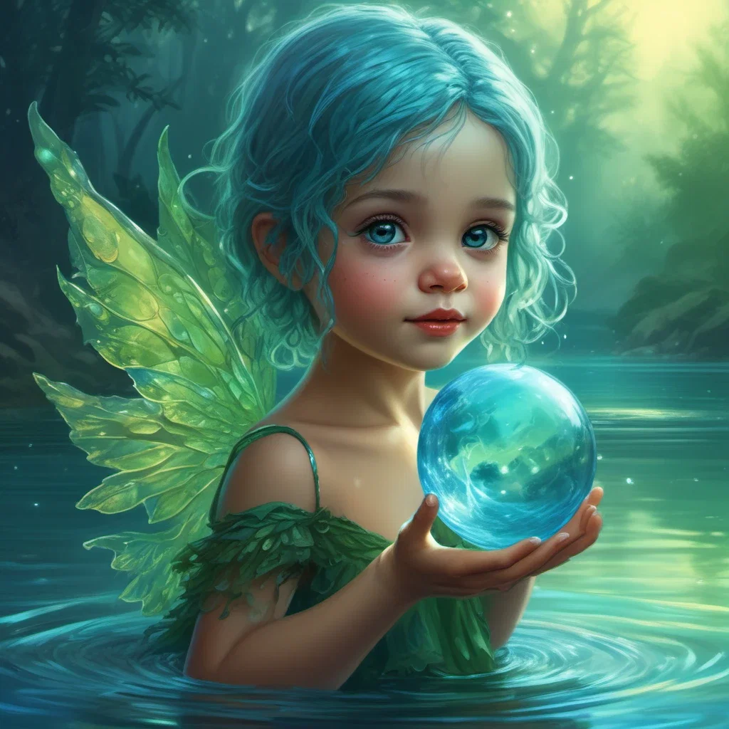 child water nymph magical lake