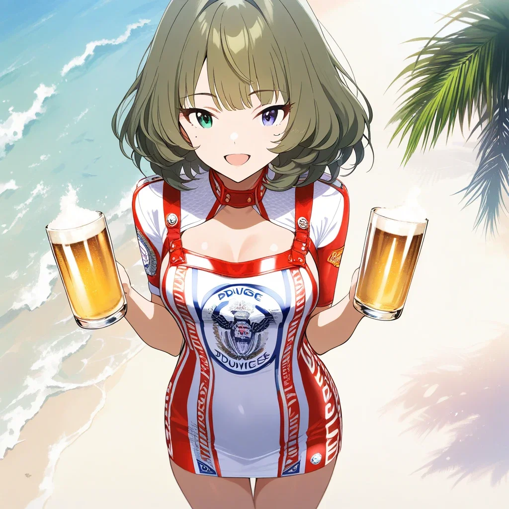 takagaki kaede beach budweiser dress