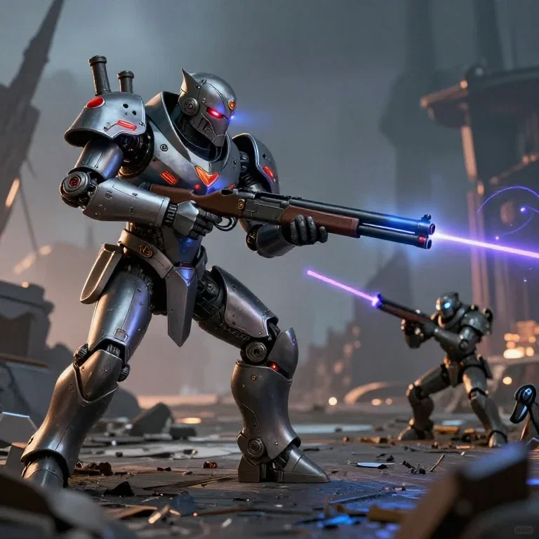 dinopanzer fights laser robot knight