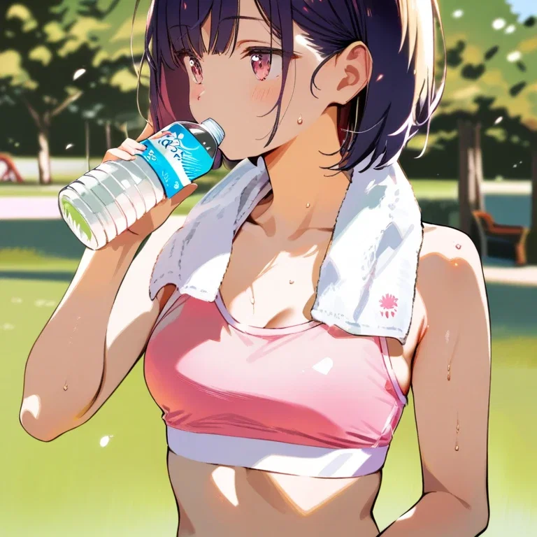 zom 100 mikazuki shizuka cute girl sweating