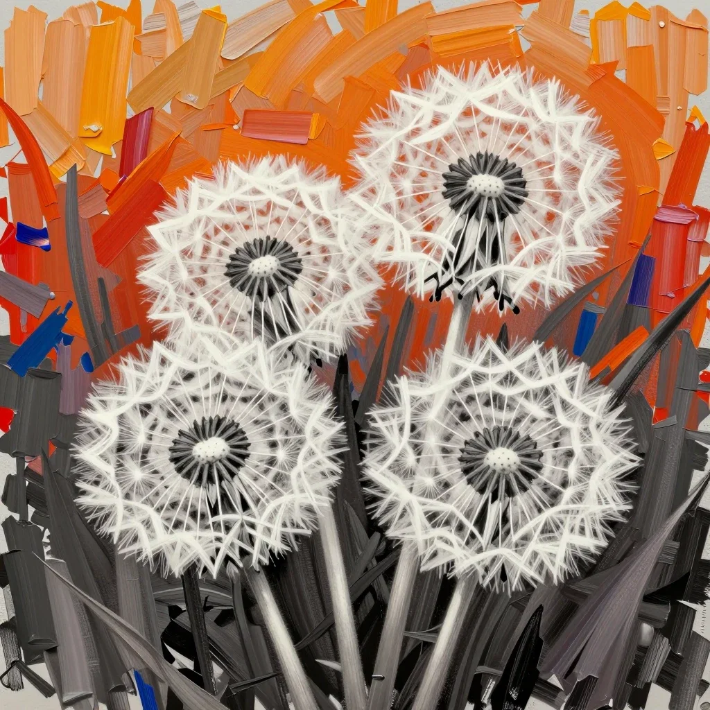 dandelion surreal masterpiece textured brushstrokes