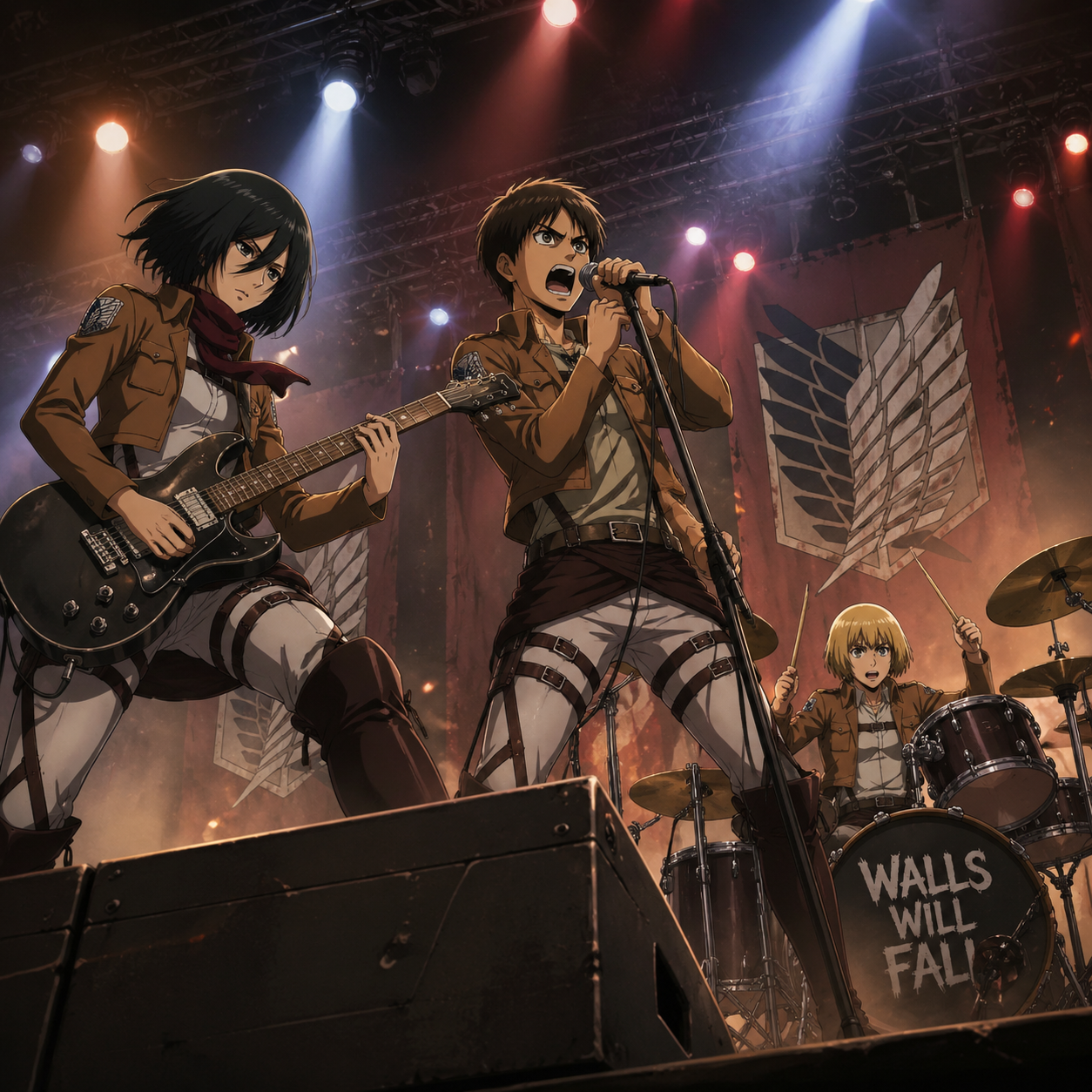 attack on titan band live stage
