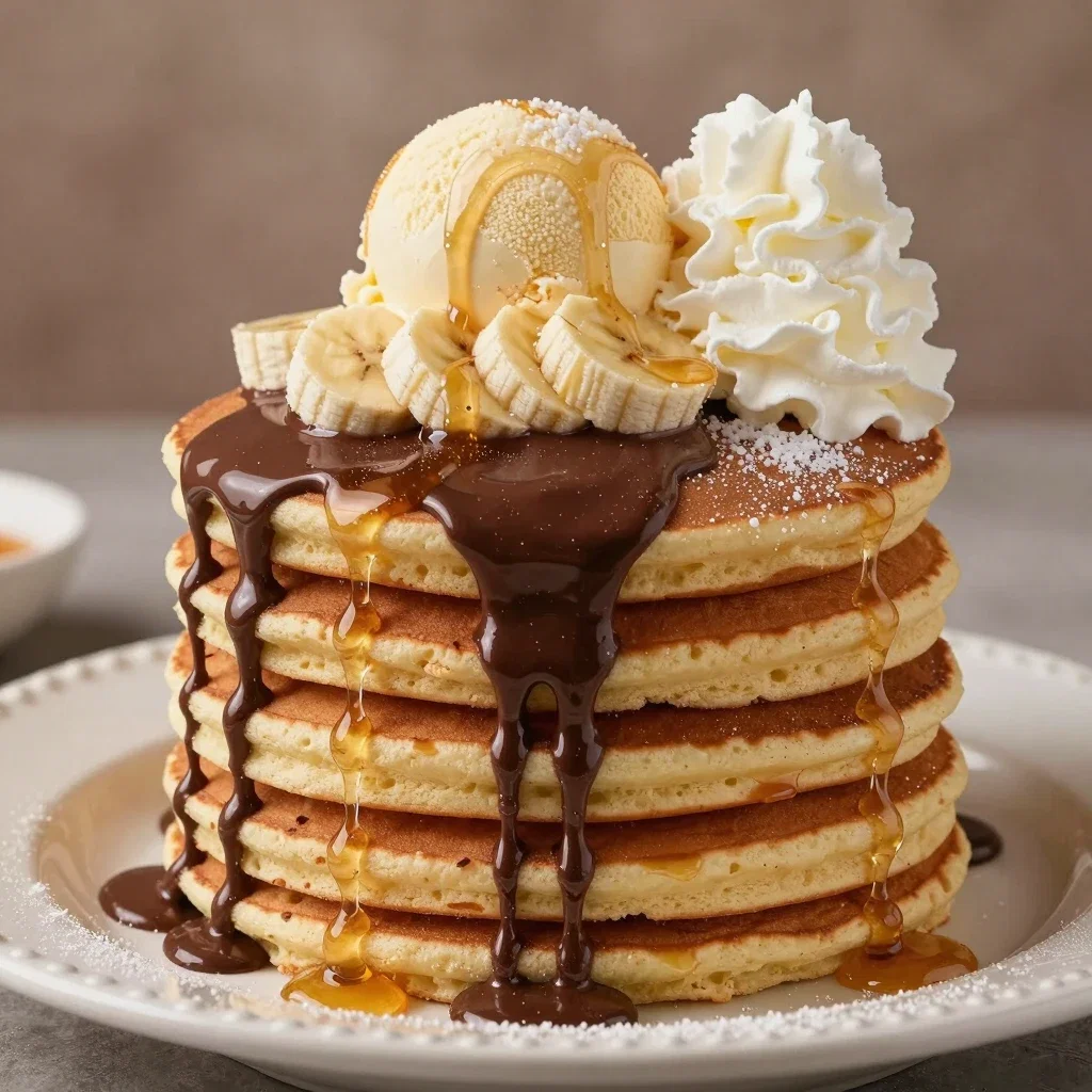jumbo pancake with ice cream