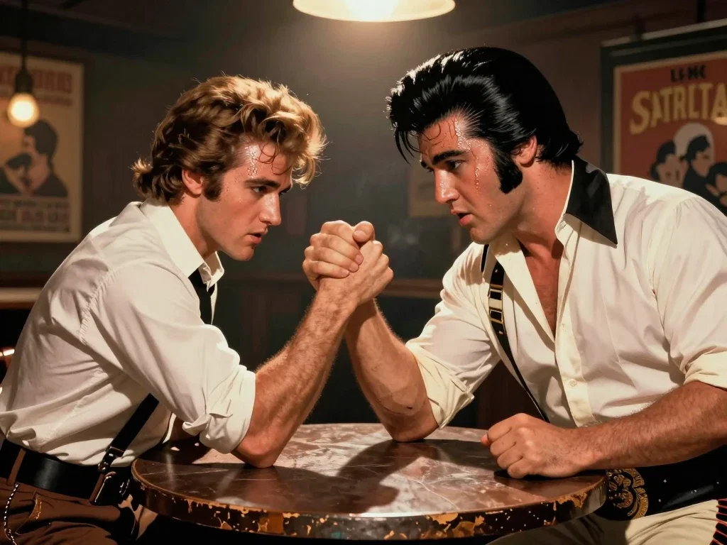chuck berry vs elvis arm wrestling