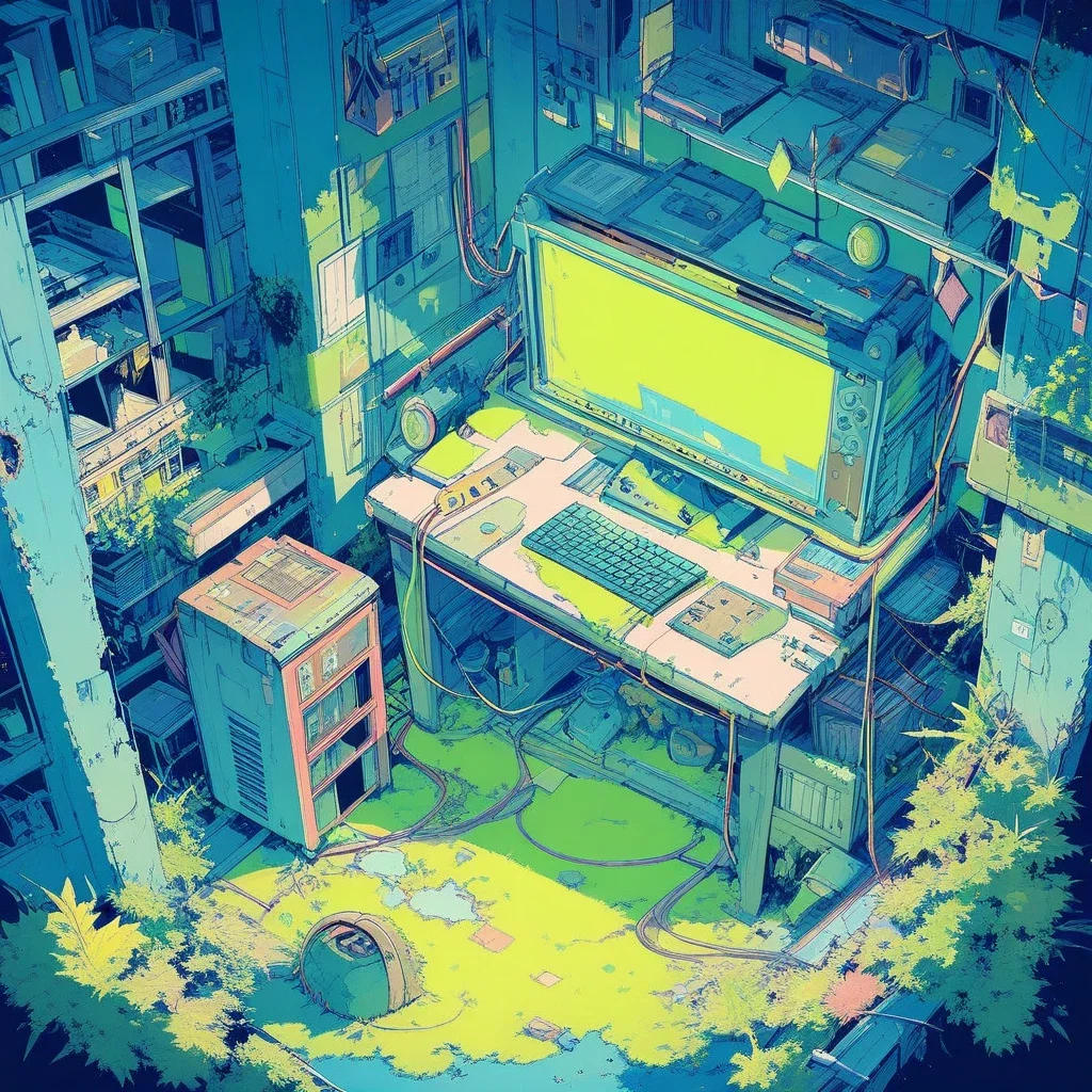 computer in mossy study