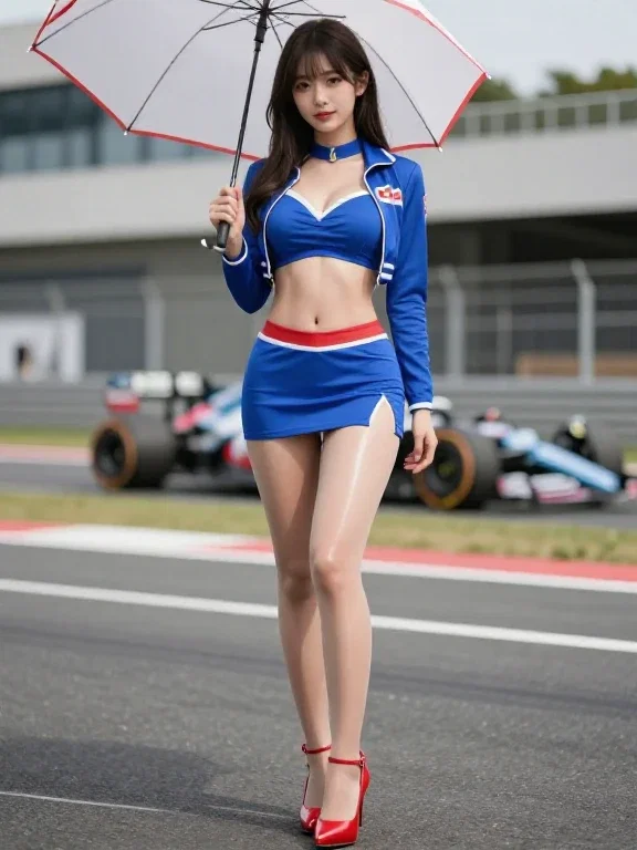 japanese race queen at f1 circuit