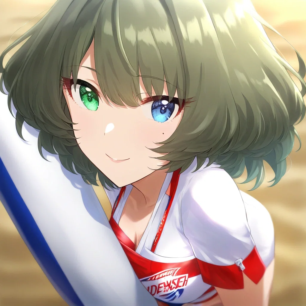 anime girl beach budweiser dress