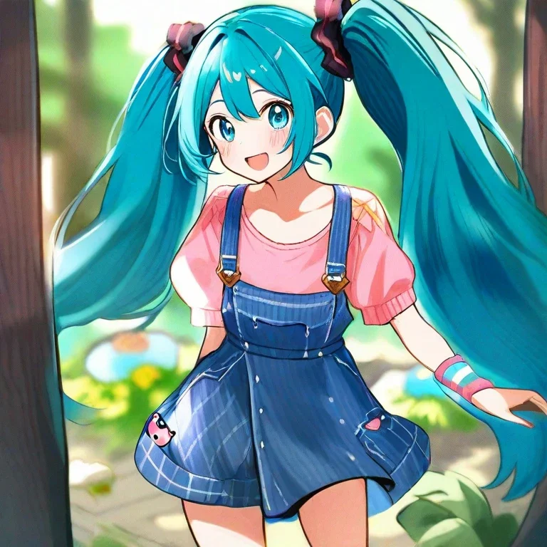 cute hatsune miku overall