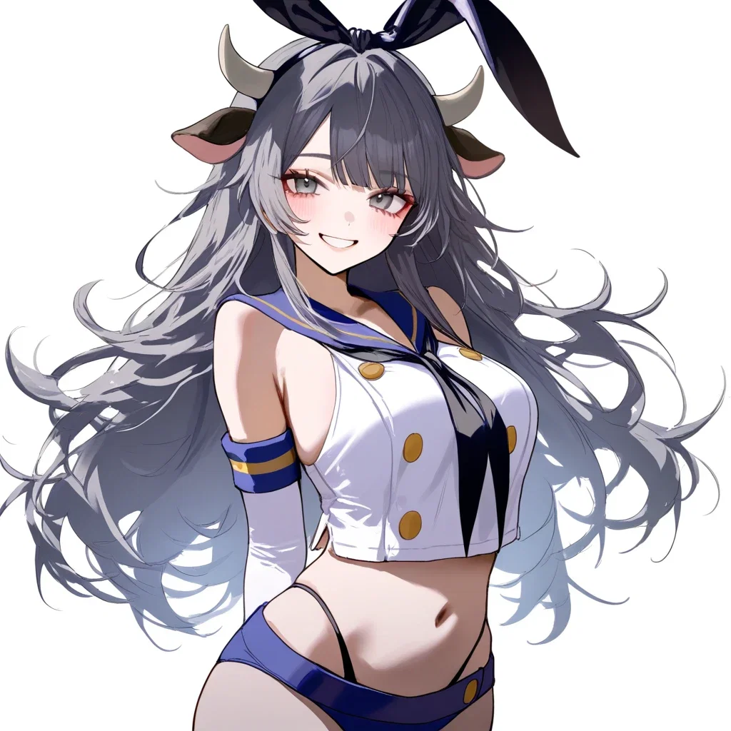 cow girl in outfit shimakaze