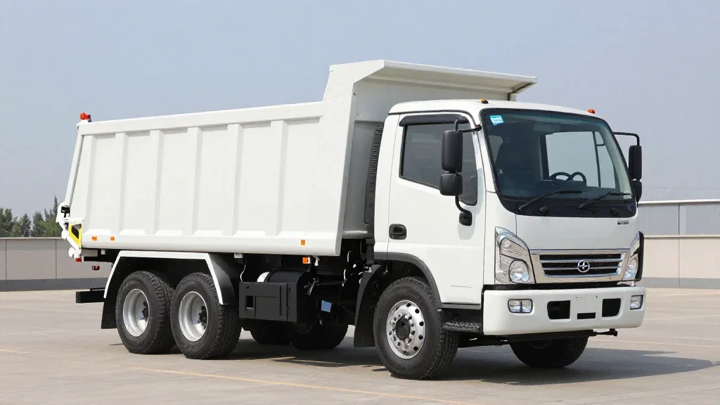 white japanese dump truck