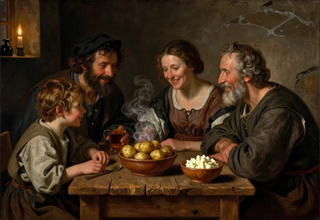 renaissance painting of poor peasant family