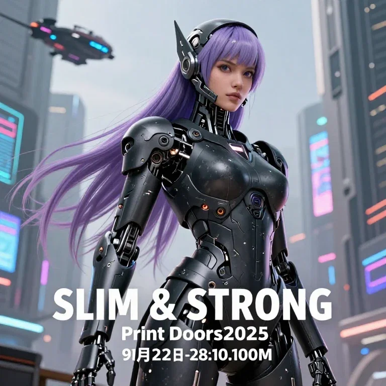 futuristic female mecha warrior cyberpunk