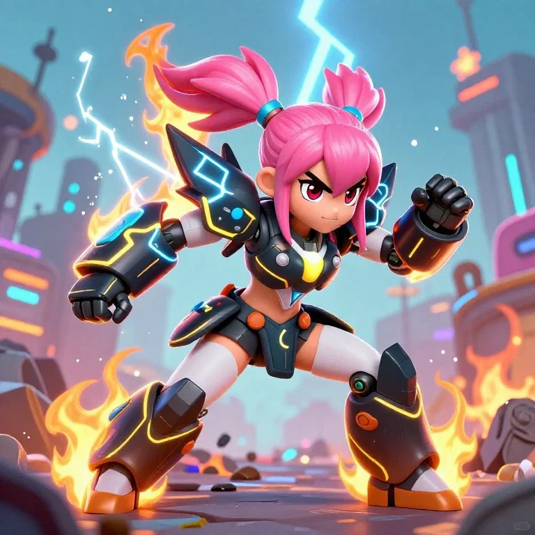 samurai robot fire future