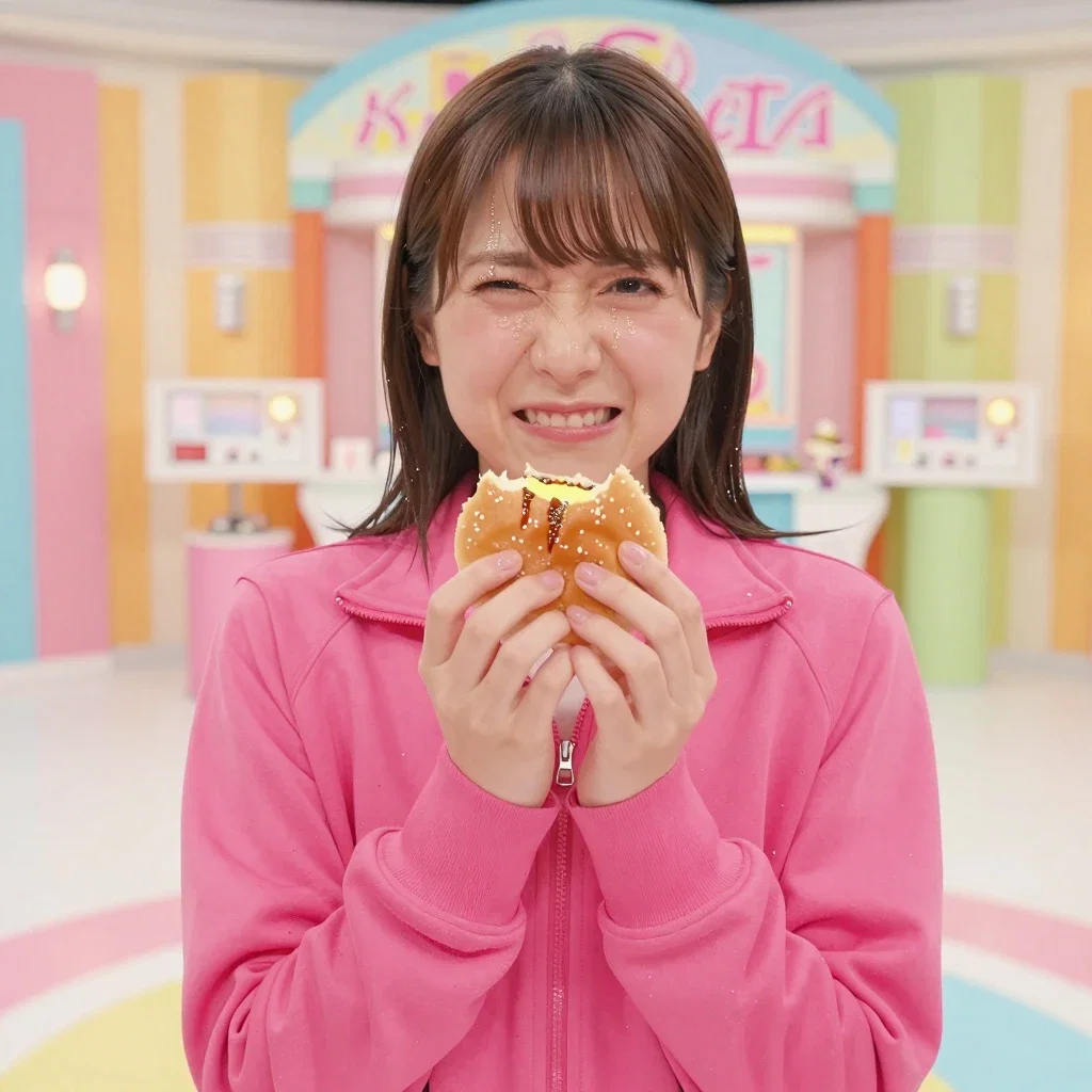 japanese idol wincing wasabi bun