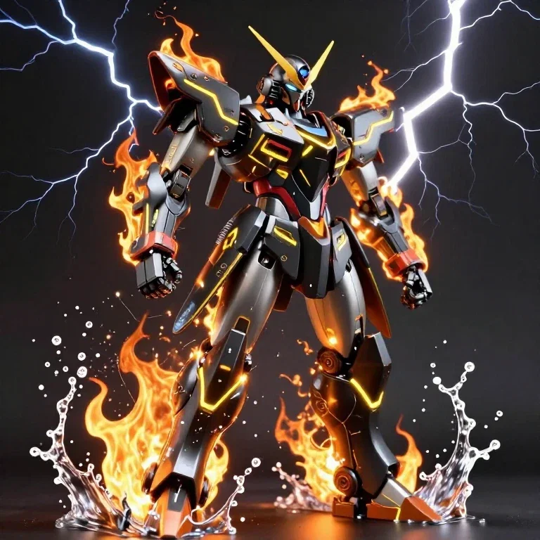 samurai robot flames future