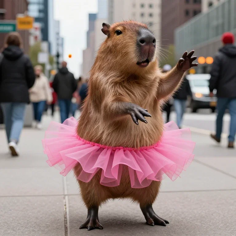 capybara dancing macarena in chicago